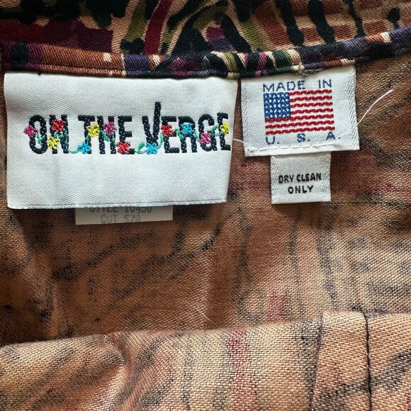 On the Verge 90s Vintage Wrap Abstract Art Skirt - Women 11/12 - Picture 6 of 6